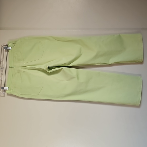 Talbots stretch lime green straight leg pants jeans size 6P - Picture 7 of 15